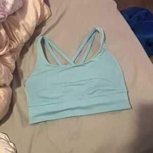 Lululemon Blue Sports Bra with Crisscross Straps